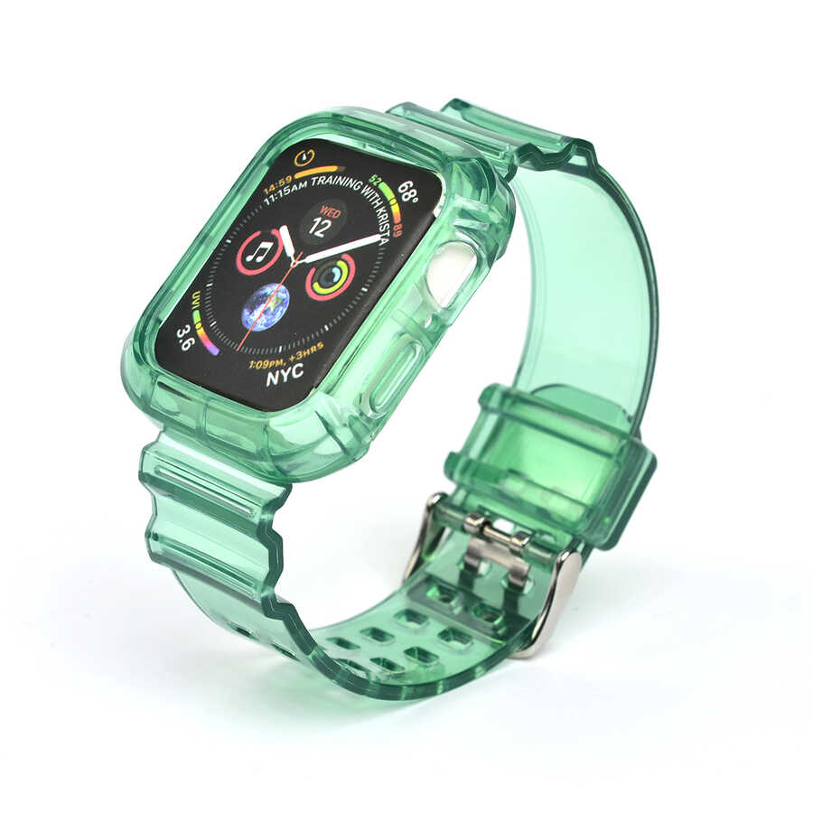 Apple Watch 42mm KRD-27 Silikon Kordon Sarı