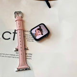 Apple Watch 42mm KRD-28 Deri Kordon Beyaz