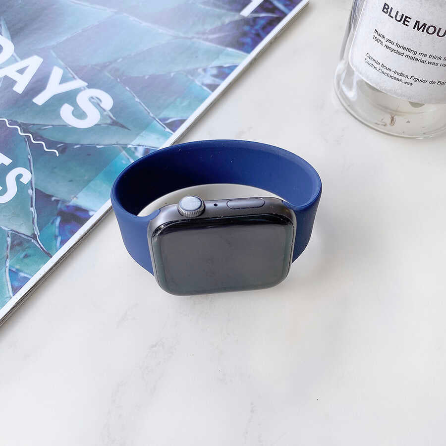 Apple Watch 42mm KRD-31 Solo Loop Medium Kordon Mavi