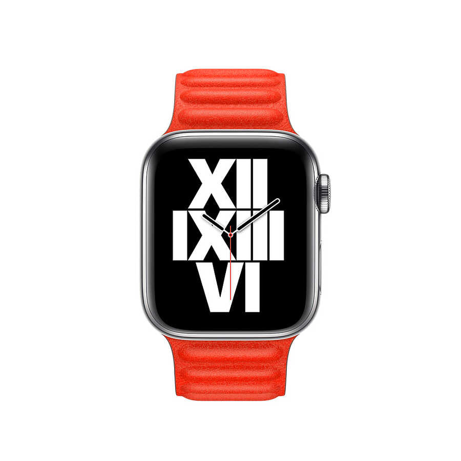 Apple Watch 42mm KRD-34 Deri Kordon Kırmızı