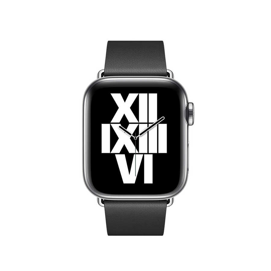 Apple Watch 42mm KRD-42 Deri Kordon Siyah