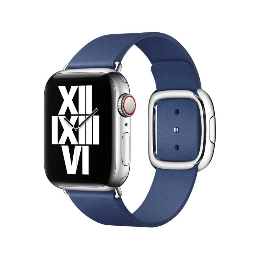 Apple Watch 42mm KRD-42 Deri Kordon Lacivert