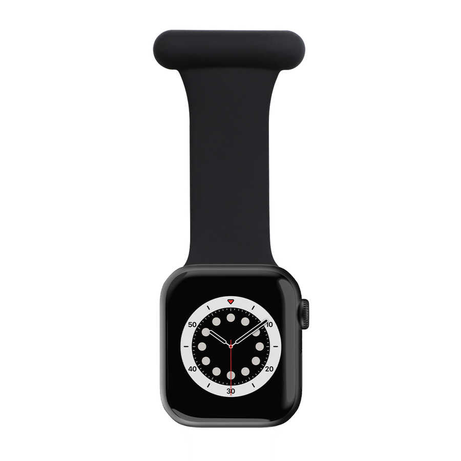 Apple Watch 42mm KRD-44 Silikon Kordon Siyah