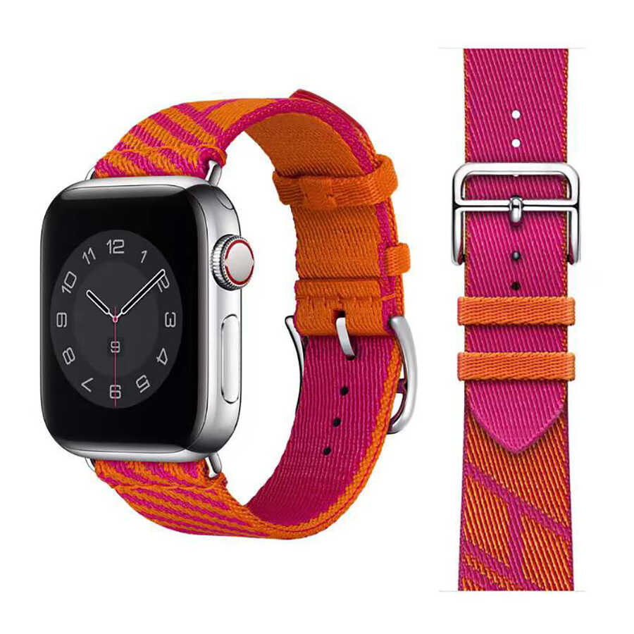 Apple Watch 42mm KRD-51 Hasır Kordon NO1