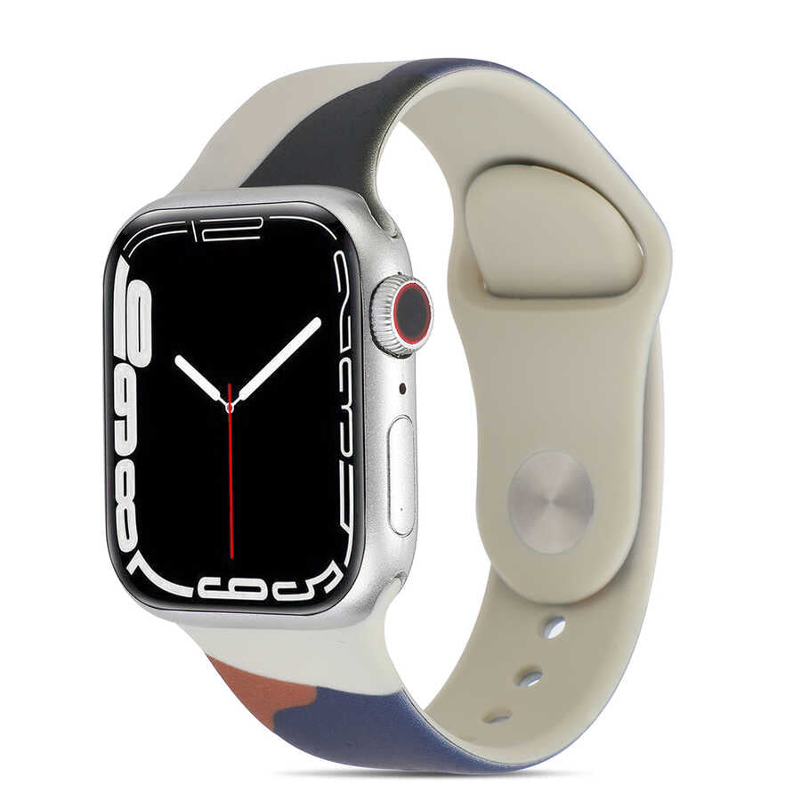 Apple Watch 42mm KRD-62 Silikon Kordon Blue İnk