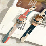 Apple Watch 42mm KRD-62 Silikon Kordon Rouge Powder