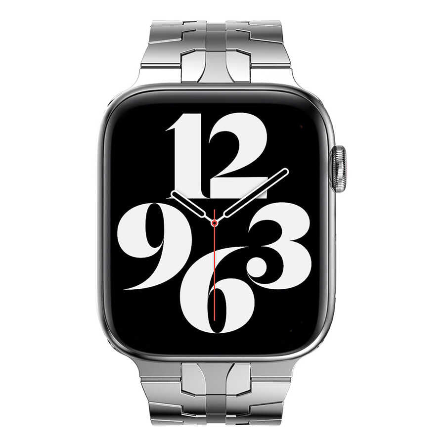 Apple Watch 42mm KRD-63 Metal Kordon Gümüş