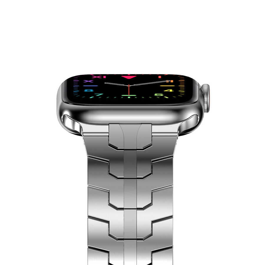 Apple Watch 42mm KRD-63 Metal Kordon Gümüş