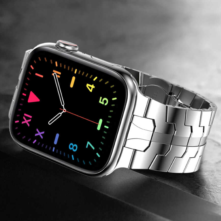 Apple Watch 42mm KRD-63 Metal Kordon Gümüş