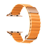 Apple Watch 42mm KRD-78 PU Deri Kordon Strap Kayış Turuncu