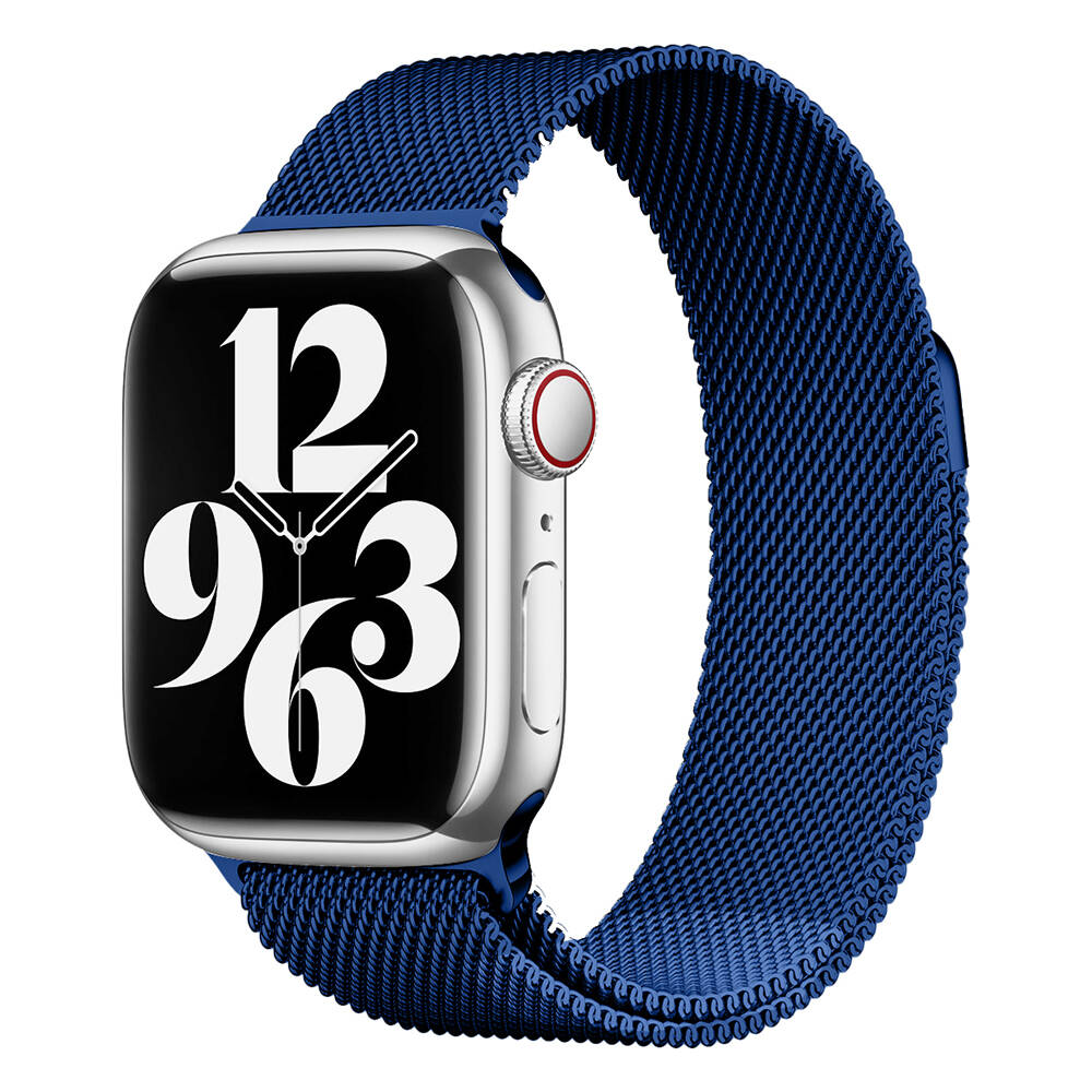 Apple Watch 42mm Zore Band-01 Metal Kordon Mavi