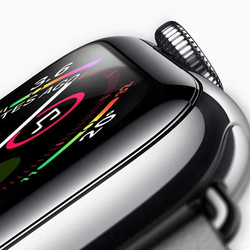 Apple Watch 42mm Zore Full Yapışkanlı Cam Ekran Koruyucu Siyah