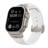 Apple Watch 42mm Zore KRD-113 Spor Görünümlü Silikon Kordon Beyaz