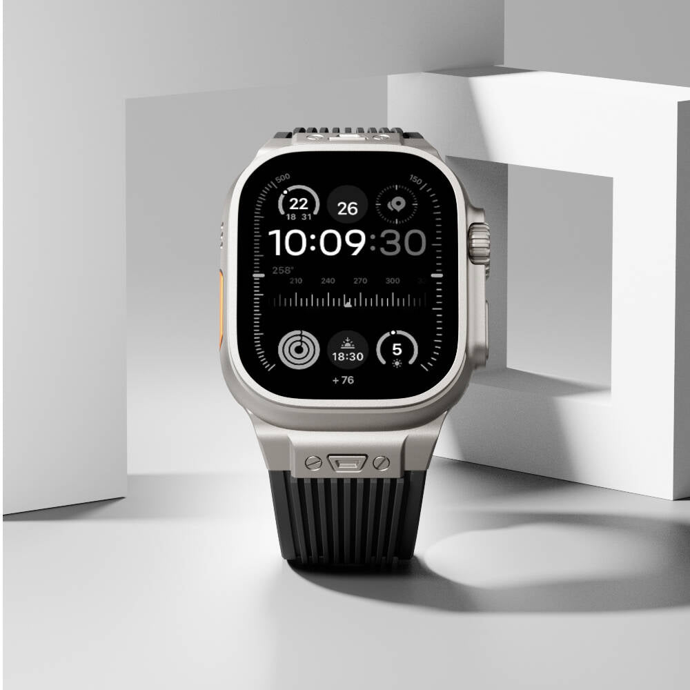 Apple Watch 42mm Zore KRD-113 Spor Görünümlü Silikon Kordon Beyaz