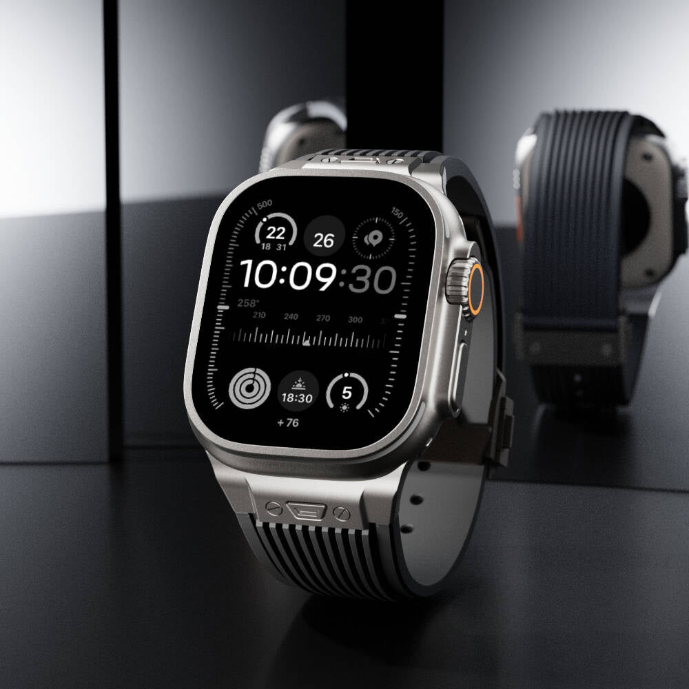 Apple Watch 42mm Zore KRD-113 Spor Görünümlü Silikon Kordon Beyaz