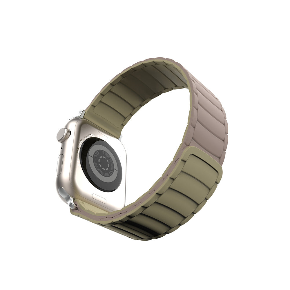 Apple Watch 42mm Zore KRD-122 Silikon Kordon Strap Kayış Siyah-Turuncu