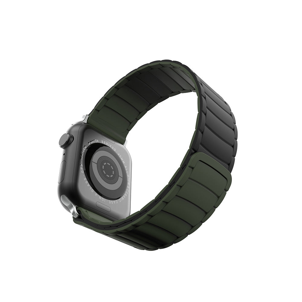 Apple Watch 42mm Zore KRD-122 Silikon Kordon Strap Kayış Siyah-Turuncu