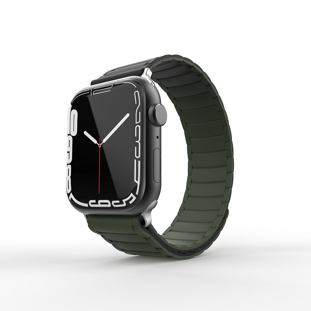 Apple Watch 42mm Zore KRD-122 Silikon Kordon Strap Kayış Siyah-Gri