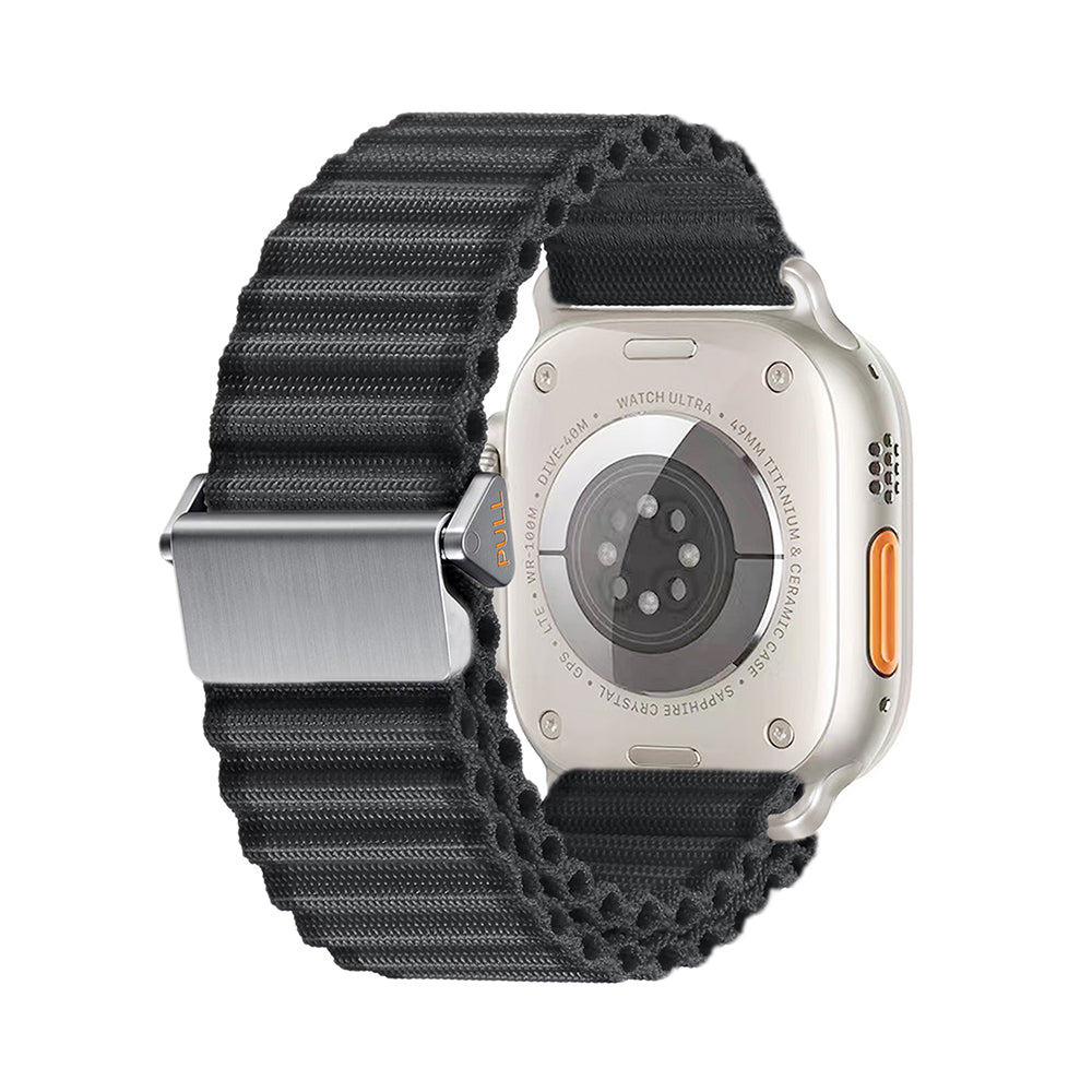Apple Watch 42mm Zore KRD-123 Naylon Kumaş Hasır Örgülü Kordon Turuncu