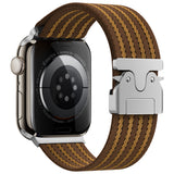 Apple Watch 42mm Zore KRD-133 Naylon Kumaş Hasır Örgülü Kordon Kahverengi