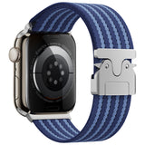 Apple Watch 42mm Zore KRD-133 Naylon Kumaş Hasır Örgülü Kordon Mavi