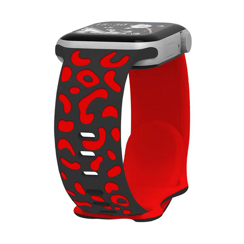 Apple Watch 42mm Zore KRD-140 Silikon Kordon Strap Kayış Siyah-Starlight