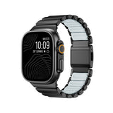 Apple Watch 42mm KRD-151 Metal Silikon Kordon Siyah-Mavi