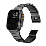Apple Watch 42mm Zore KRD-152 Titanyum Silikon Kordon Siyah-Yeşil