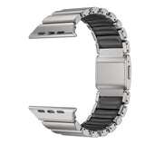 Apple Watch 42mm Zore KRD-152 Titanyum Silikon Kordon Gri-Turuncu