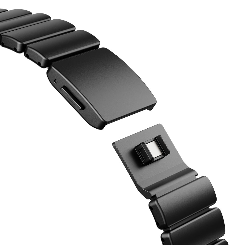 Apple Watch 42mm Zore KRD-152 Titanyum Silikon Kordon Siyah-Yeşil
