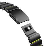 Apple Watch 42mm Zore KRD-152 Titanyum Silikon Kordon Siyah-Yeşil