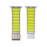 Apple Watch 42mm Zore KRD-152 Titanyum Silikon Kordon Gri-Yeşil