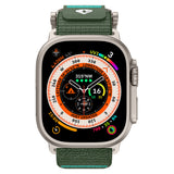 Apple Watch 42mm KRD-154 Naylon Kumaş Hasır Örgülü Kordon Gri-Yeşil