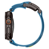Apple Watch 42mm Zore KRD-154 Naylon Kumaş Hasır Örgülü Kordon Siyah-Mavi