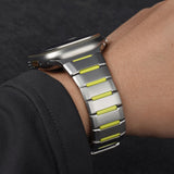 Apple Watch 42mm Zore KRD-155 Metal Silikon Kordon Siyah