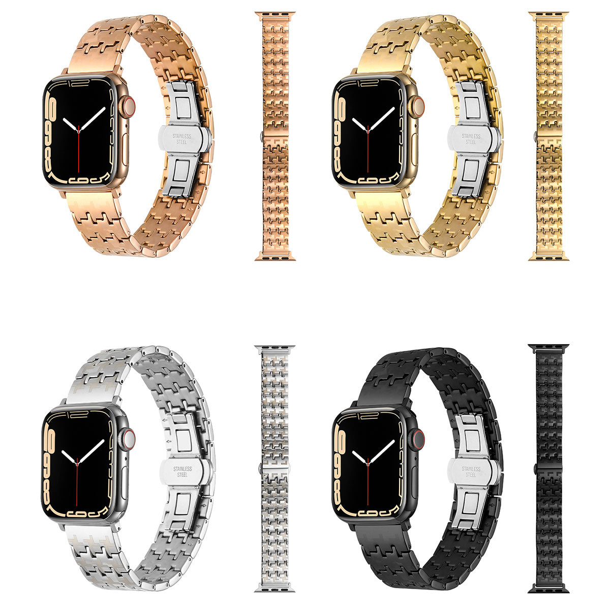 Apple Watch 42mm Zore KRD-86 Metal Kordon Rose Gold
