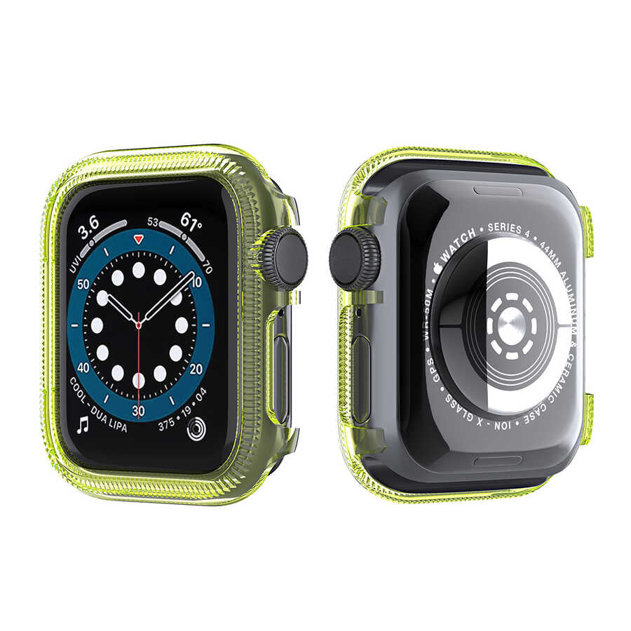 Apple Watch 42mm Zore Watch Gard 03 Kasa Koruyucu Sarı