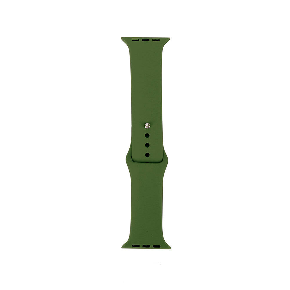 Apple Watch 44mm Band Serisi Klasik Kordon Silikon Strap Kayış Army Green