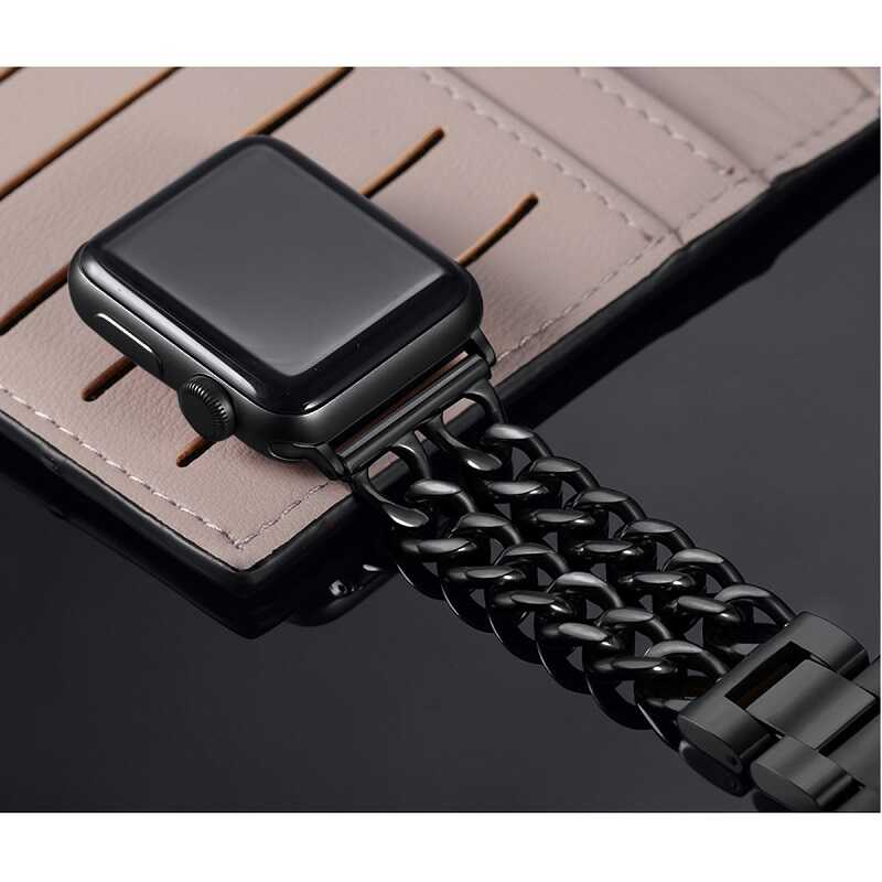 Apple Watch 44mm Cowboy Metal Kordon Siyah