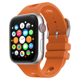 Apple Watch 44mm Delikli Tasarım Zore KRD-147 Silikon Kordon Starlight