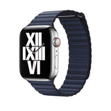 Apple Watch 44mm KRD-09 Deri Lop Kordon Kırmızı
