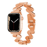 Apple Watch 44mm Kordon KRD-80 Metal Strap Kayış Rose Gold