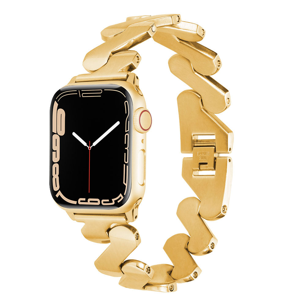 Apple Watch 44mm Kordon KRD-80 Metal Strap Kayış Gold