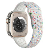 Apple Watch 44mm Kordon Yeni Seri 2023 KRD-02 Silikon Strap Kayış Lacivert