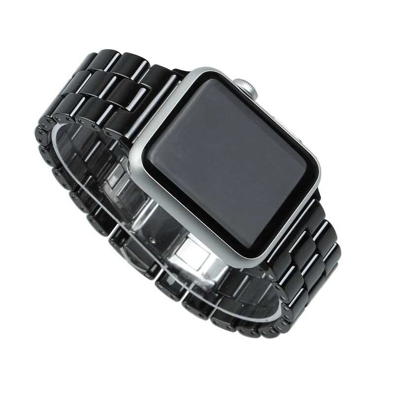 Apple Watch 44mm KRD-15 Metal Kordon Beyaz
