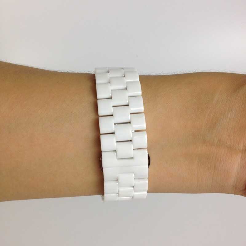 Apple Watch 44mm KRD-15 Metal Kordon Beyaz