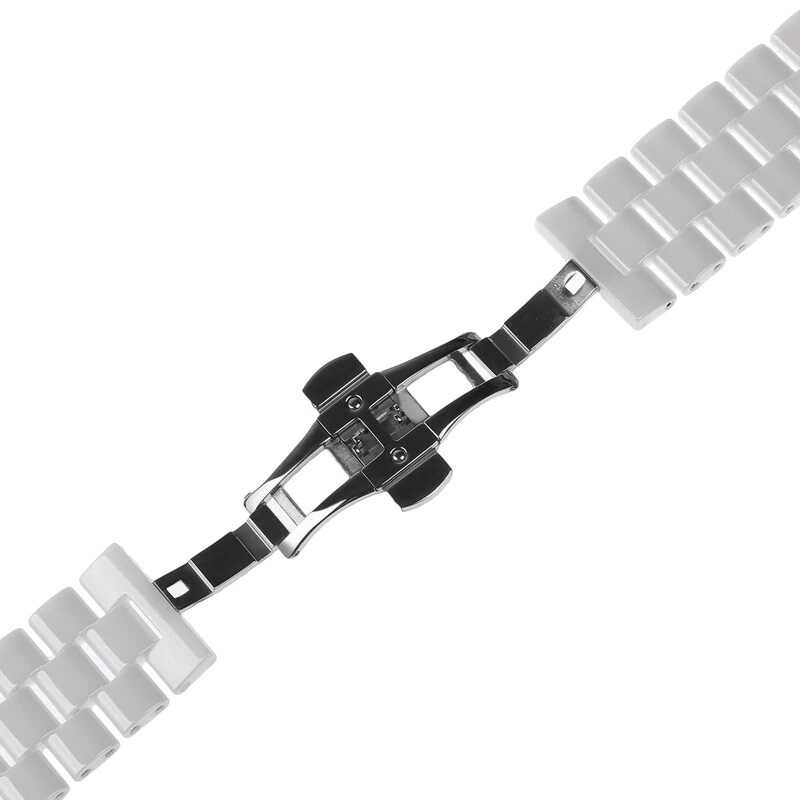 Apple Watch 44mm KRD-15 Metal Kordon Beyaz