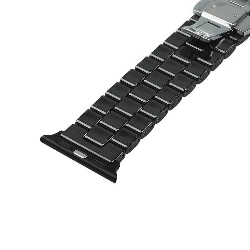 Apple Watch 44mm KRD-15 Metal Kordon Beyaz