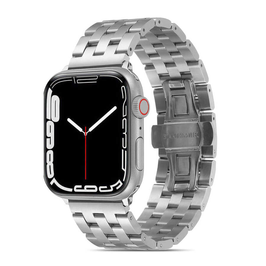 Apple Watch 44mm KRD-20 Metal Kordon Siyah