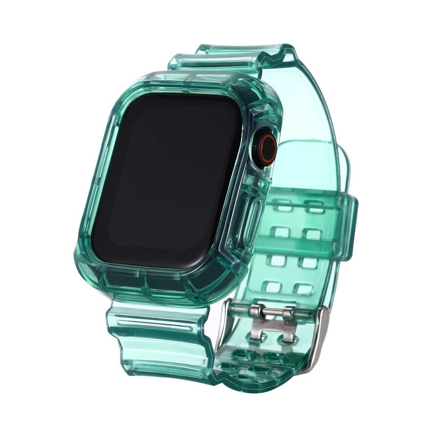 Apple Watch 44mm KRD-27 Silikon Kordon Renksiz